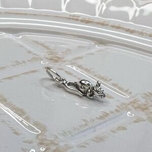 Vintage Teeny Tiny Mouse Charm Pendant 925 Sterling Silver NOS